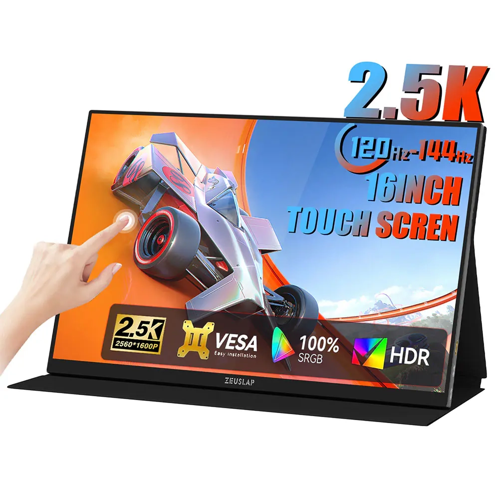 Monitor Zeuslap P16KT 16" 2K IPS 144Hz 3ms Przenośny