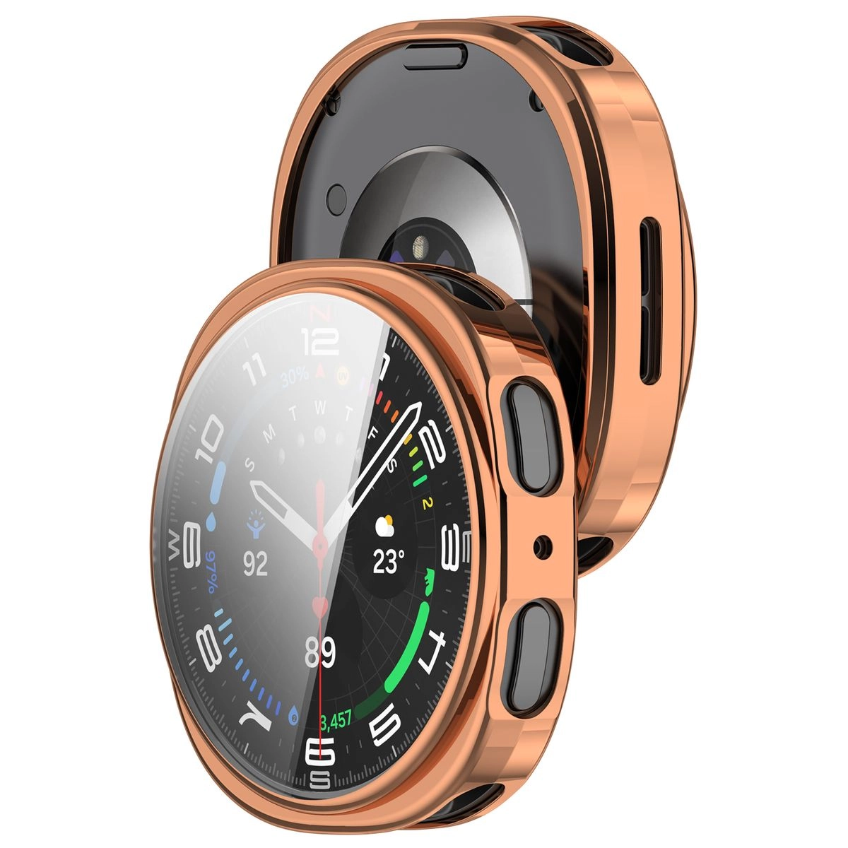 Nakładka na tarczę Bizon Felipe do Samsung Galaxy Watch 8 44 mm różowo-złoty