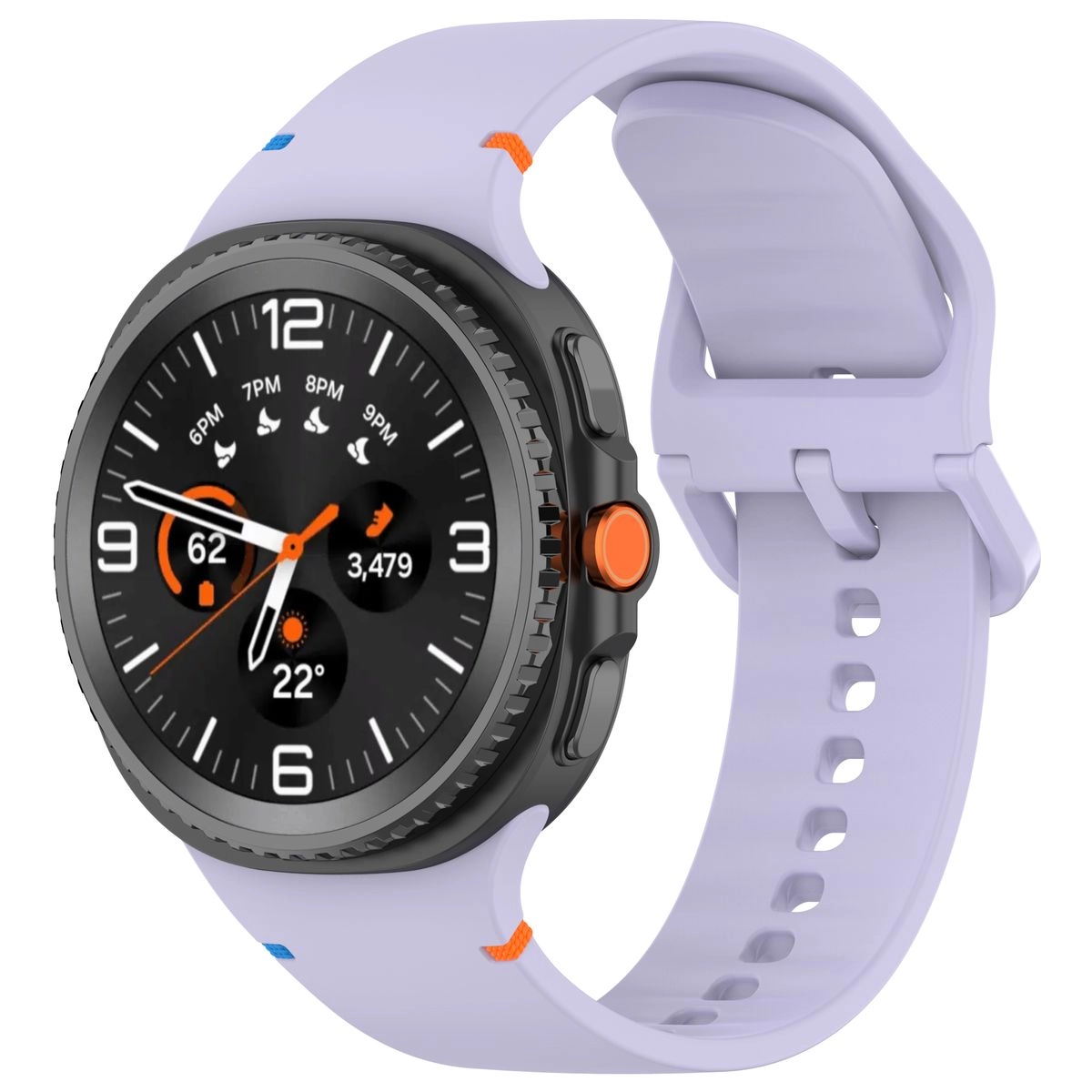Pasek Bizon Strap Watch Silicone G do Samsung Galaxy Watch 8 40 mm / 44 mm / Samsung Galaxy Watch 8 Classic 46 mm fioletowy