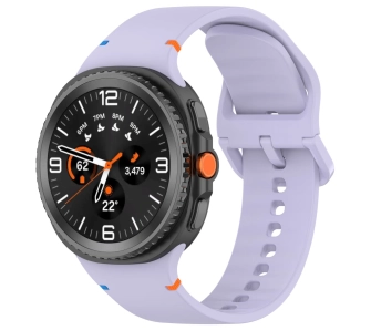 Pasek Bizon Strap Watch Silicone G do Samsung Galaxy Watch 8 40 mm / 44 mm / Samsung Galaxy Watch 8 Classic 46 mm fioletowy