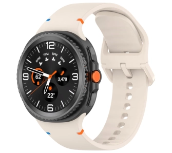 Pasek Bizon Strap Watch Silicone G do Samsung Galaxy Watch 8 40 mm / 44 mm / Samsung Galaxy Watch 8 Classic 46 mm beżowy
