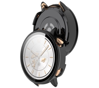 Nakładka na tarczę Bizon ze szkłem do OnePlus Watch 3 43 mm czarny