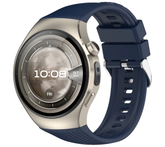 Pasek Bizon Strap Watch Silicone S do Huawei Watch 5 46 mm granatowy