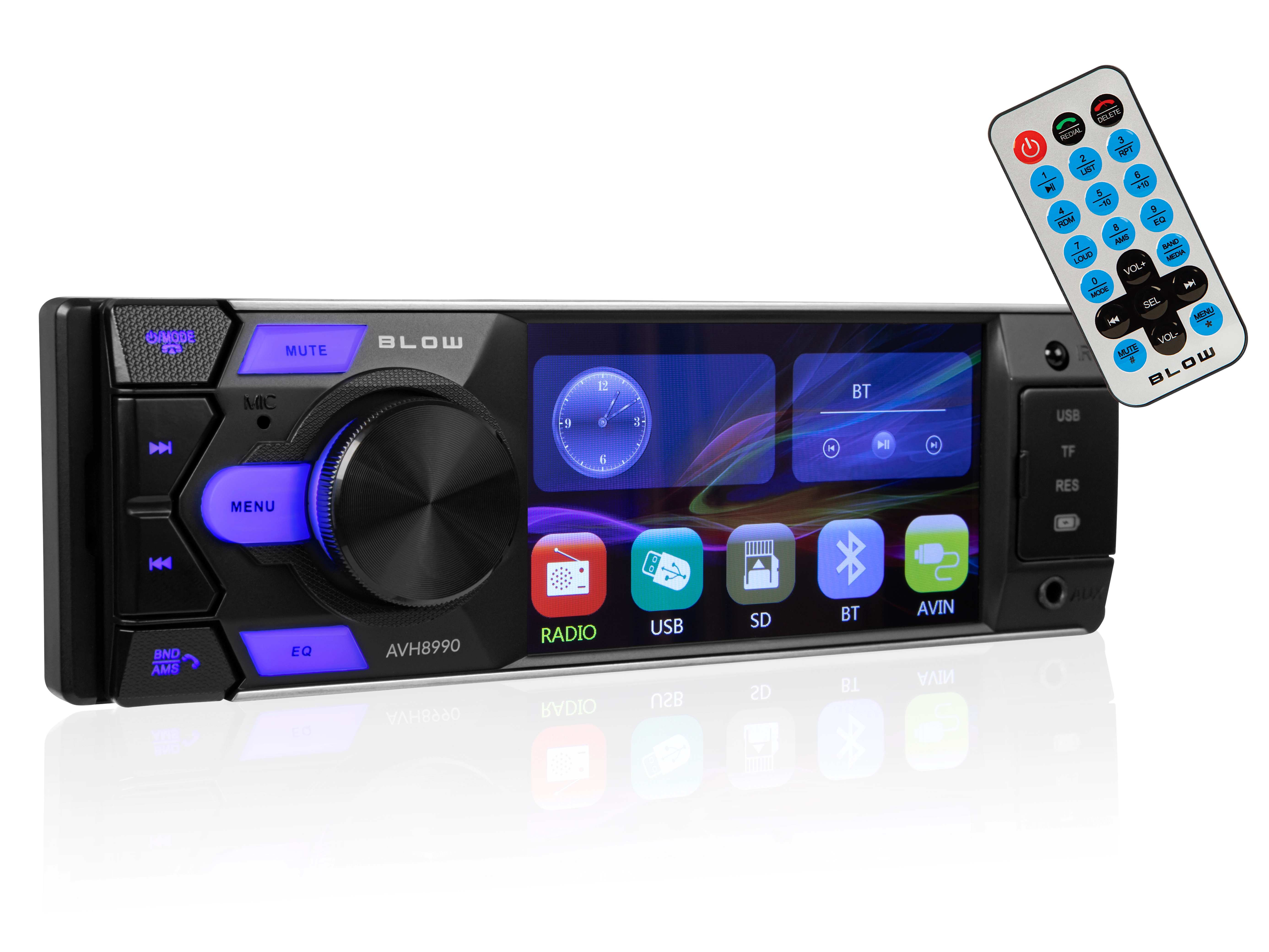 Radioodtwarzacz samochodowy BLOW AVH-8990 z USB/SD 4x60W Bluetooth