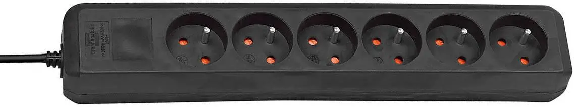 Przedłużacz Brennenstuhl Eco-Line 141195 6 gniazd 1,5m Czarny