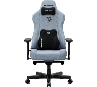 Fotel Anda Seat Kaiser 3E XL Gamingowy do 150kg Tkanina Szaro-niebieski