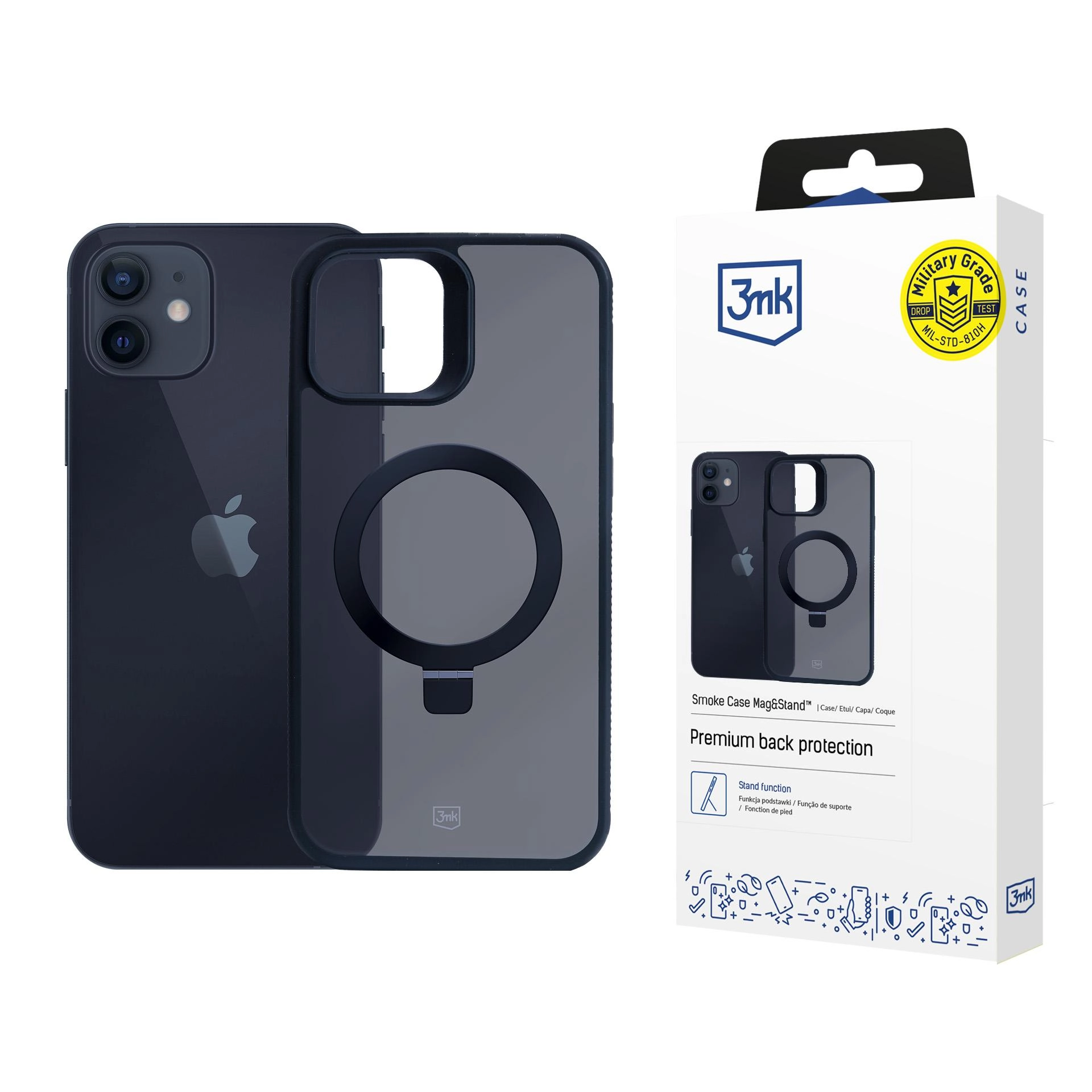 Etui 3mk Smoke Case Mag&Stand do iPhone 12/12 Pro