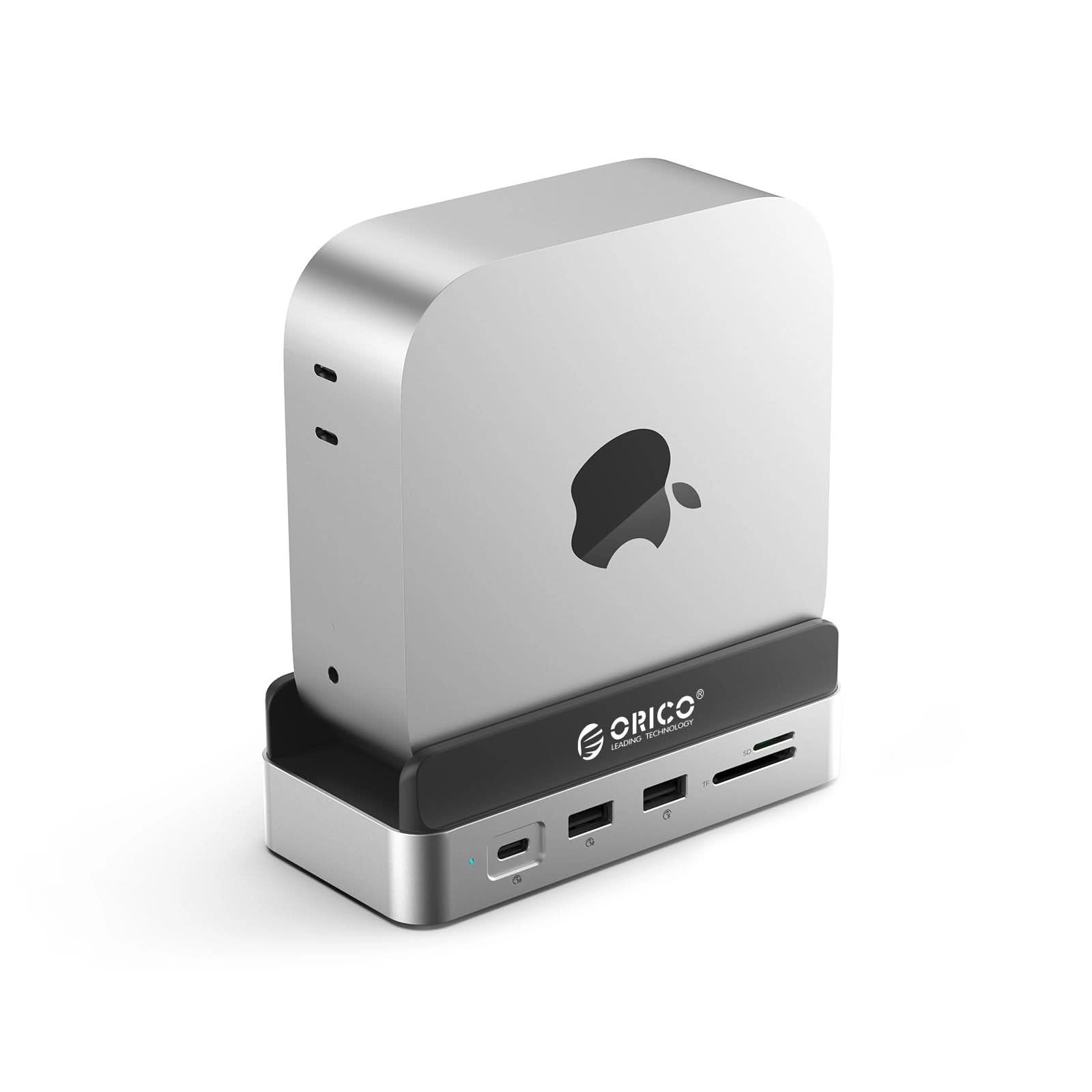 Stacja dokująca Orico VS10-SV-EP do MacMini M4 USB-C 10 Gbps z obudową M.2 NVMe Srebrny