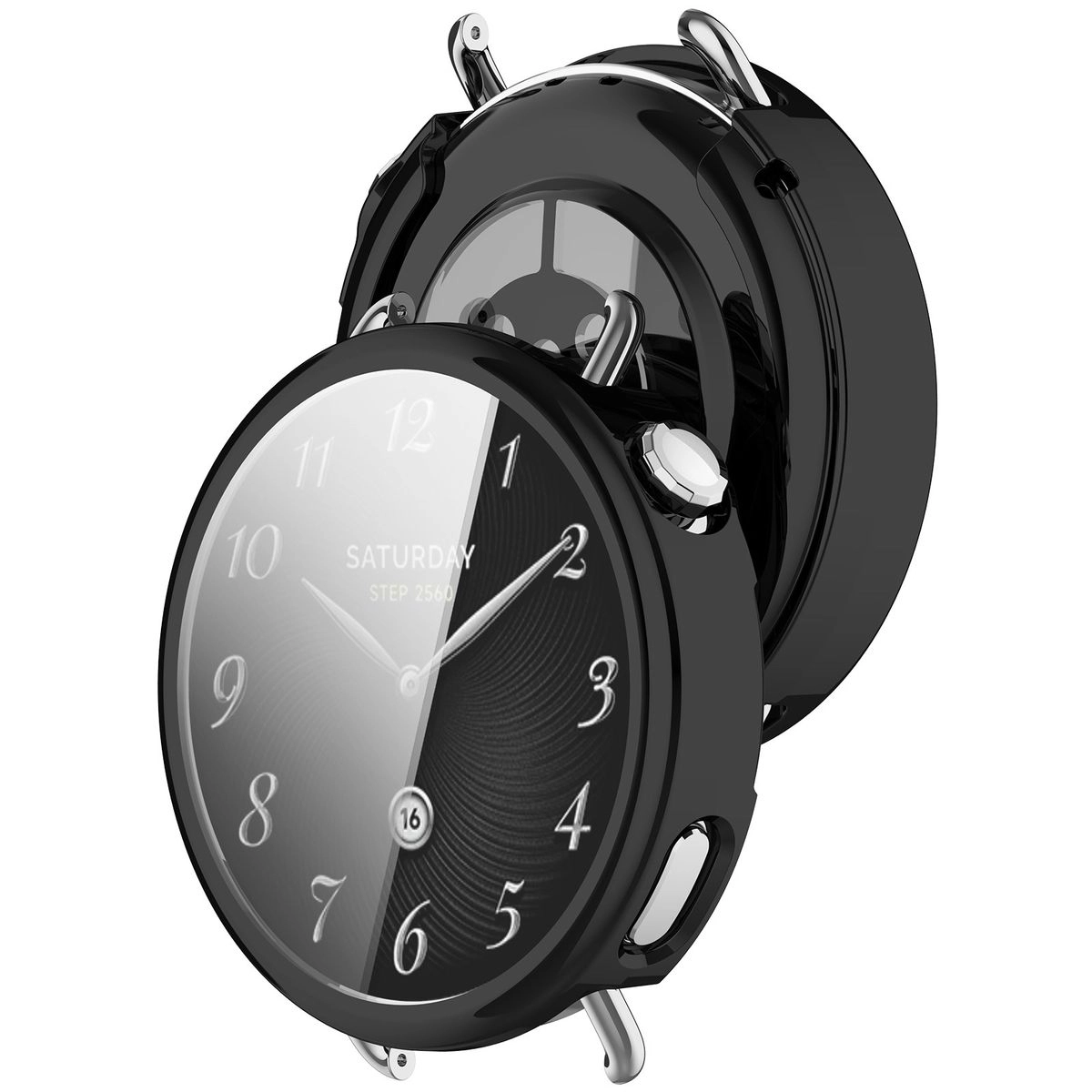 Nakładka na tarczę Bizon Felipe do Xiaomi Watch S4 41mm Czarny