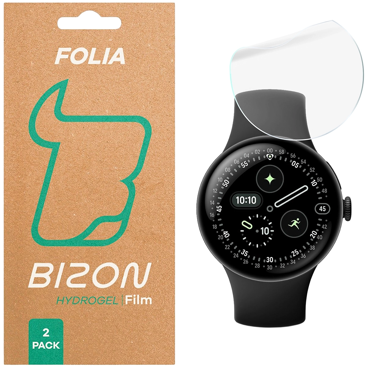 Folia ochronna Bizon Watch Hydrogel Duo do Google Pixel Watch 4 45mm 2 sztuki