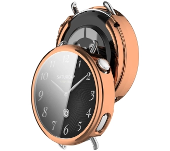 Nakładka na tarczę Bizon Felipe do Xiaomi Watch S4 41mm Różowo-złoty