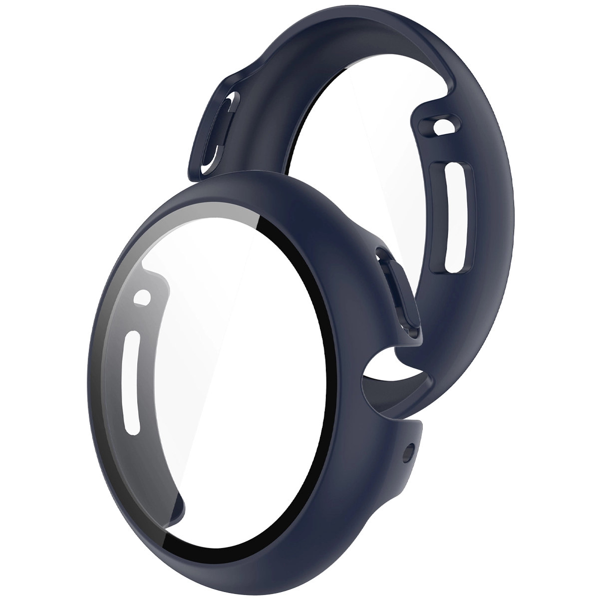 Nakładka na tarczę Bizon ze szkłem do Garmin Venu 4 45mm Granatowy