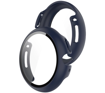 Nakładka na tarczę Bizon ze szkłem do Garmin Venu 4 45mm Granatowy