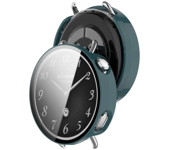 Nakładka na tarczę Bizon ze szkłem do Xiaomi Watch S4 41mm Zielony