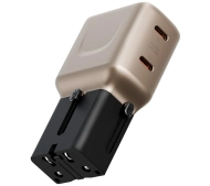 Energea TravelGo Adapter 2x USB-C 45W Złoty