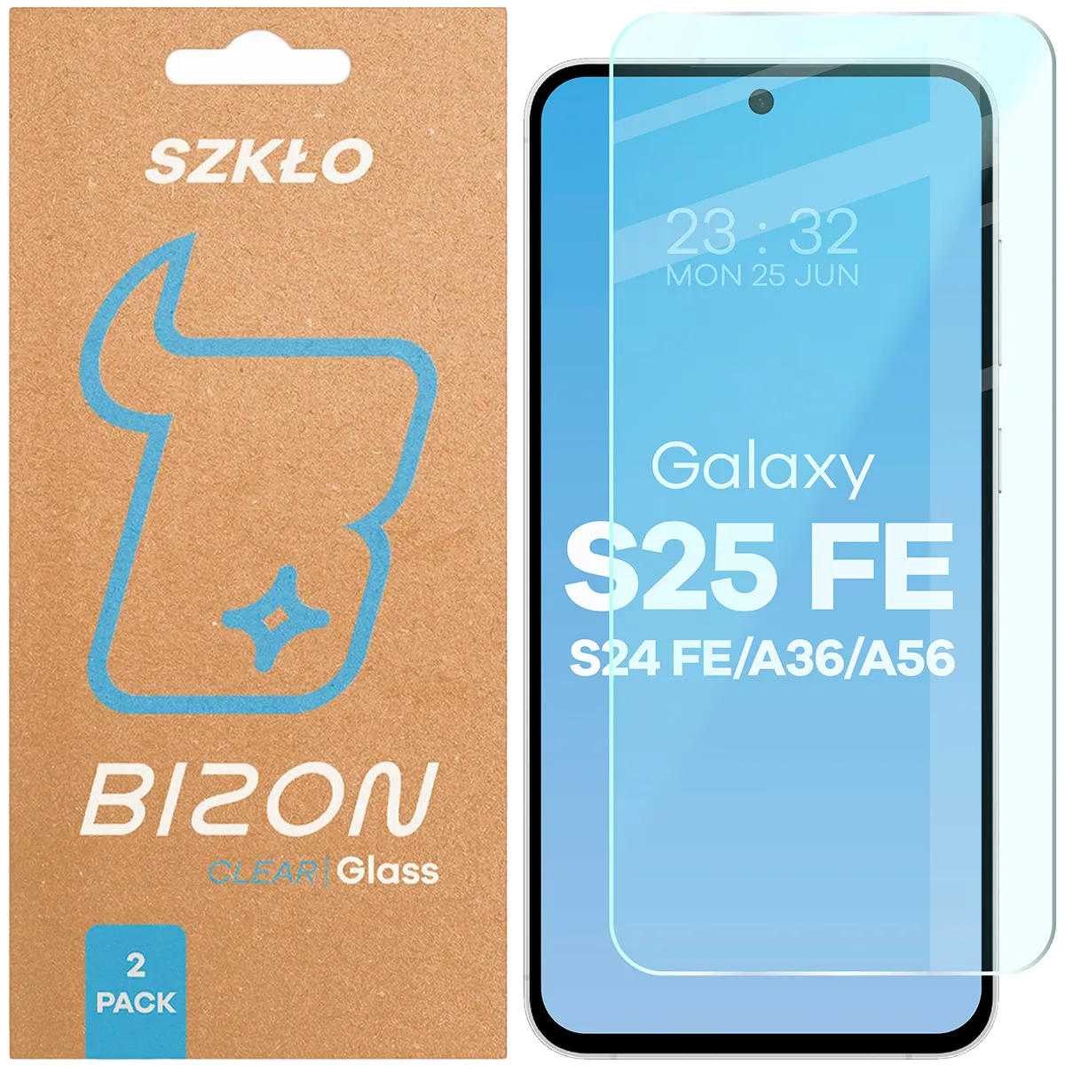 Szkło hartowane Bizon Clear Duo do Samsung Galaxy S25 FE / S24 FE / A36 5G / A56 5G
