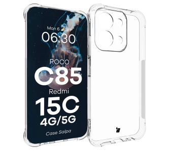 Etui Bizon Elastyczne Salpa do Xiaomi Redmi 15C 4G / 5G Przezroczysty
