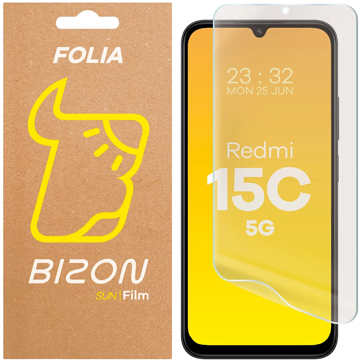 Folia ochronna Bizon matowa Film Sun do Xiaomi Redmi 15C