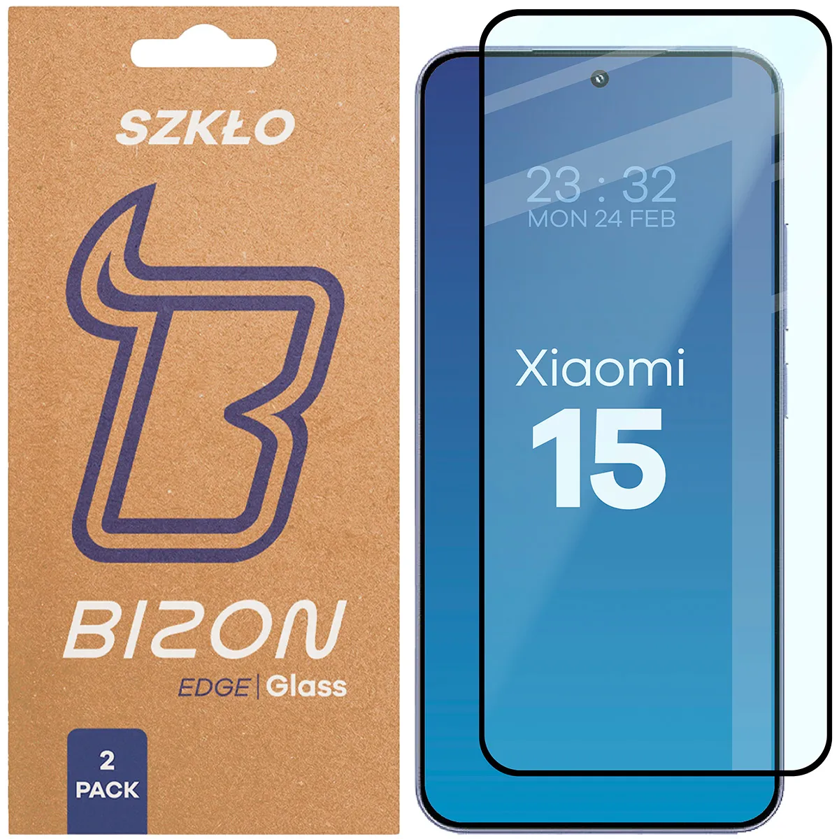 Szkło hartowane Bizon Edge Duo do Xiaomi 15