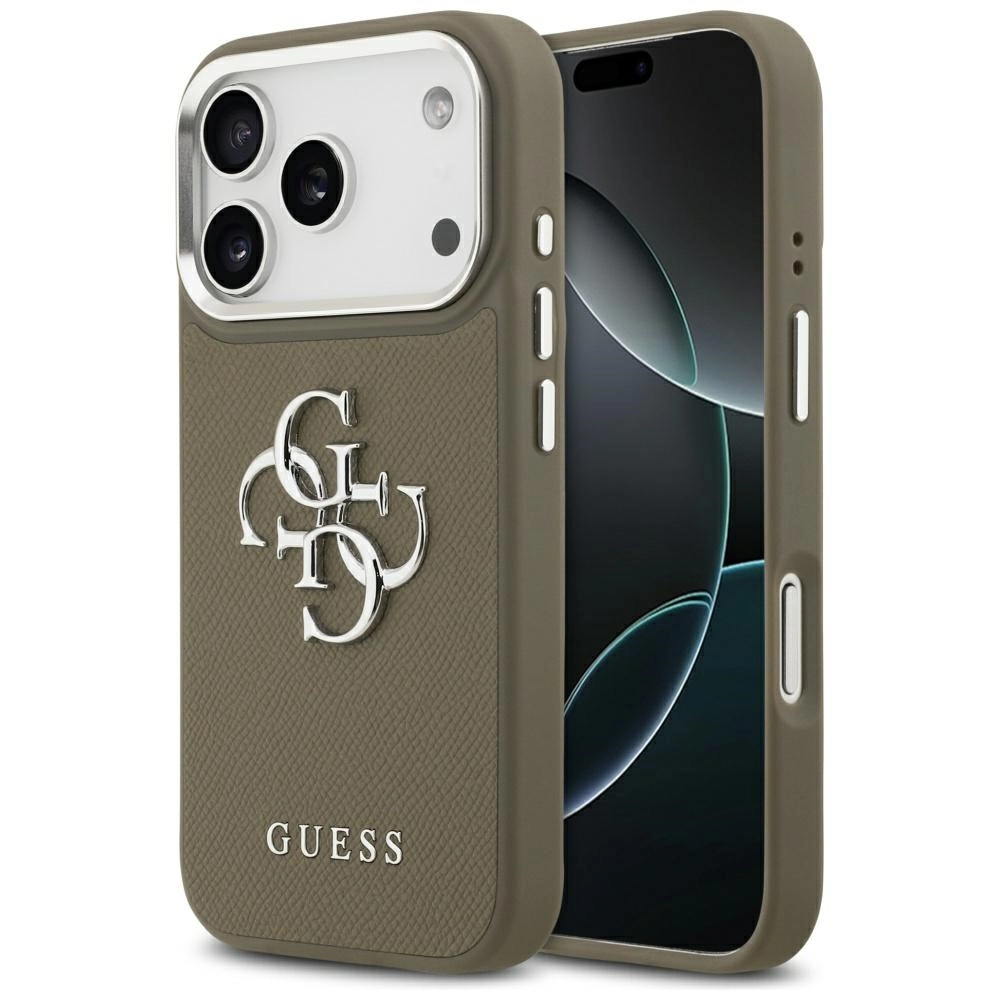 Etui Guess Grained Big 4G Classic Logo do iPhone 17 Pro Brązowy