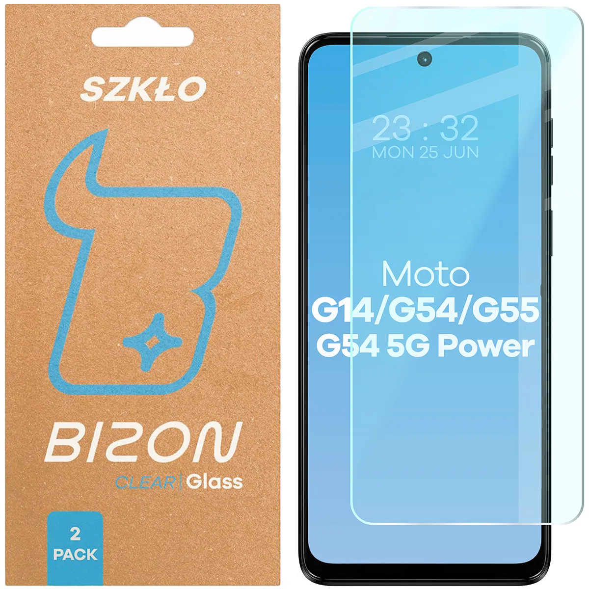 Szkło hartowane Bizon Clear Duo do  Motorola Moto G14 / G54 / G54 5G Power / G55
