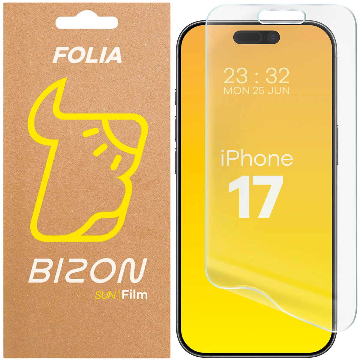 Folia ochronna Bizon matowa Film Sun do iPhone 17