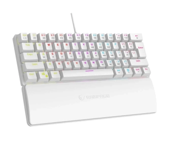 Klawiatura mechaniczna Rampage PLOWER K60 Blue Switch Biały