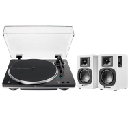 Audio-Technica AT-LP70XBT Automatyczny Napęd paskowy Przedwzmacniacz Bluetooth Czarny + Kolumny AT-SP3X