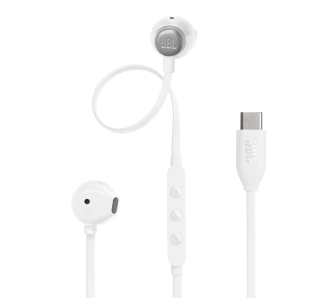 Słuchawki przewodowe JBL Tune 305C USB-C Douszne Biały