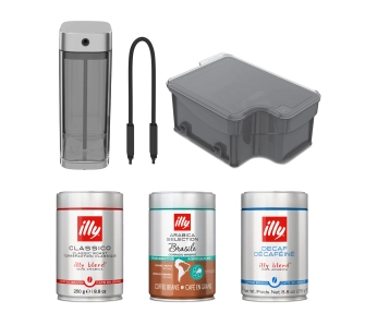 Zestaw KitchenAid prezentowy Illy 750g + pojemnik + pojemnik na mleko