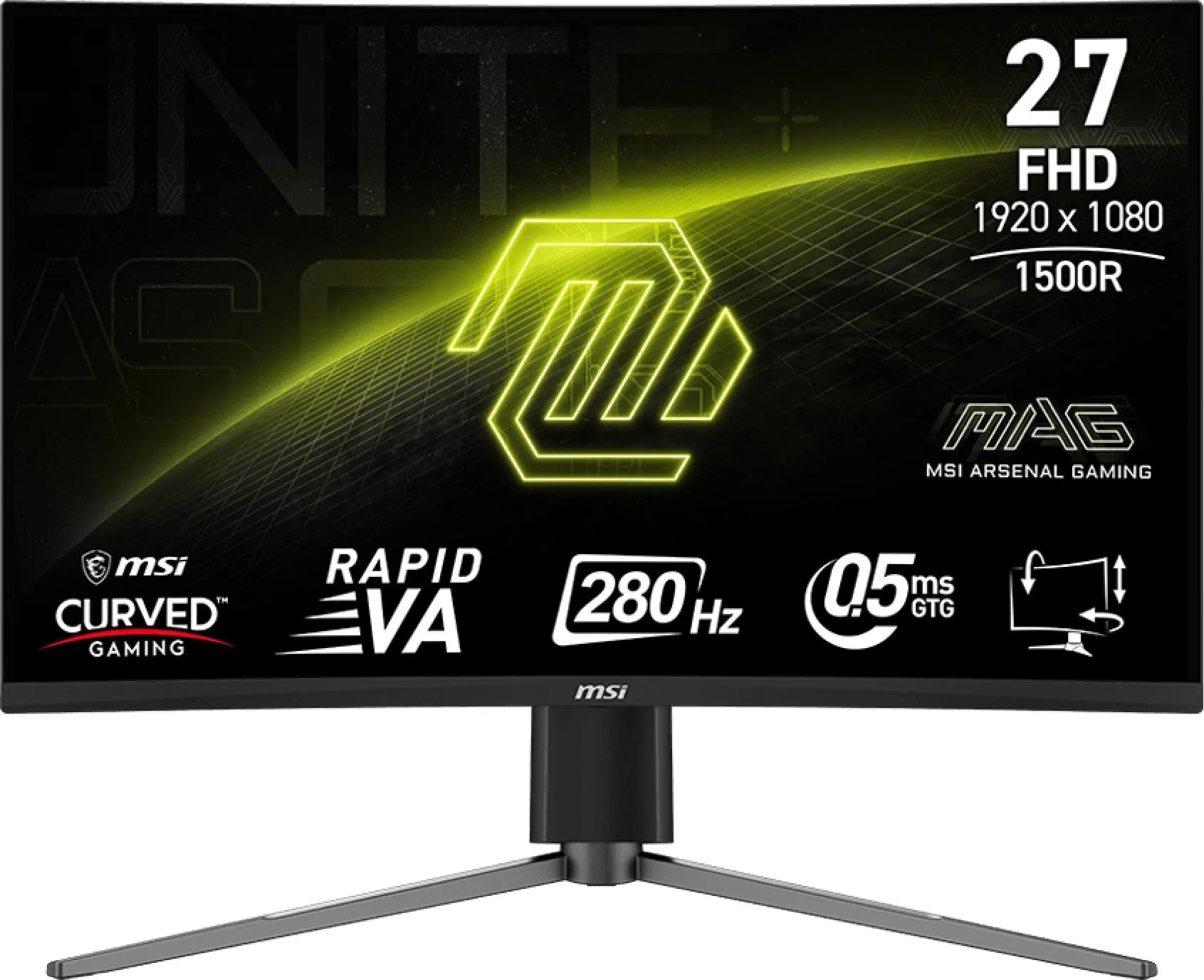 Monitor MSI MAG 276CPXF 27" Full HD Rapid VA 280Hz 0,5ms Zakrzywiony Gamingowy