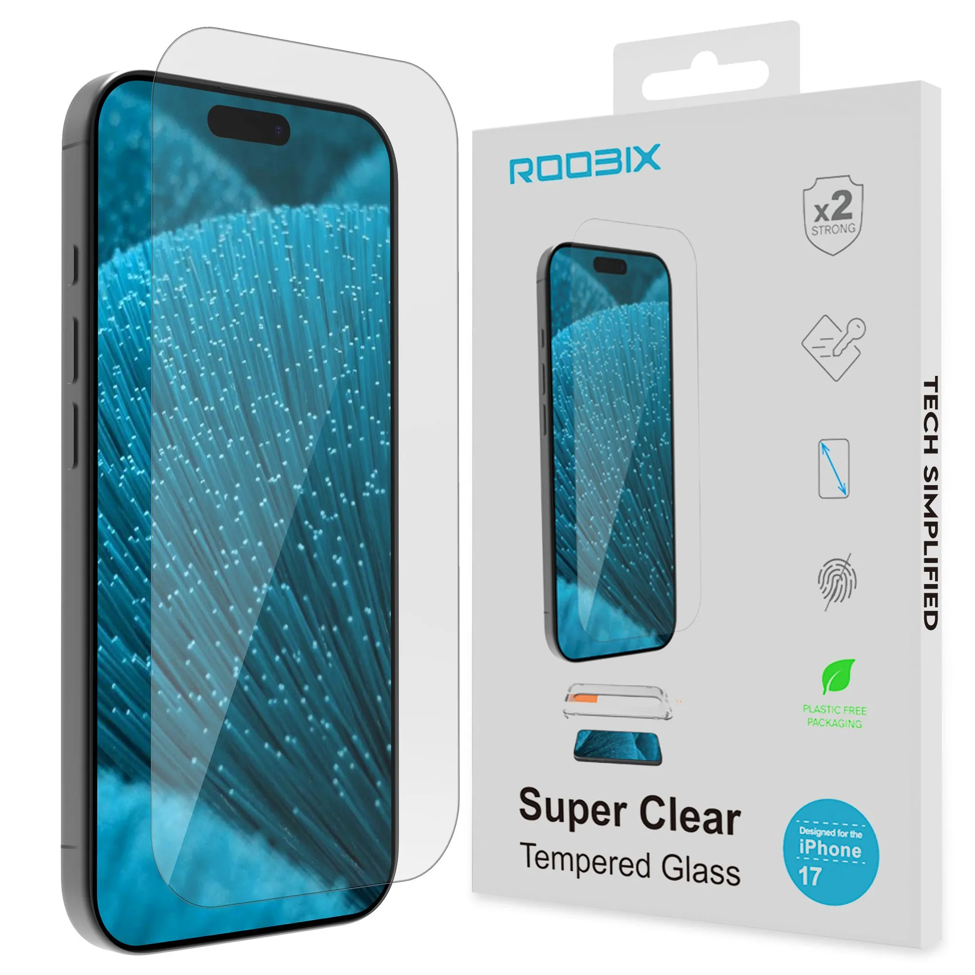 Szkło hartowane Roobix Super Clear do iPhone 17 Pro