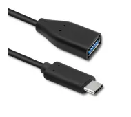 Qoltec 50485 USB 3.1 typ C - USB 3.0 typ A 0,2m Czarny
