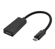 Qoltec 50377 DisplayPort do USB-C Czarny