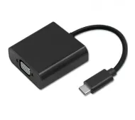 Qoltec 50376 VGA do USB-C Czarny