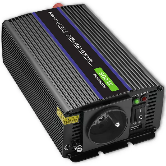 Przetwornica Qoltec Monolith 12/230V 300/600W Czarny