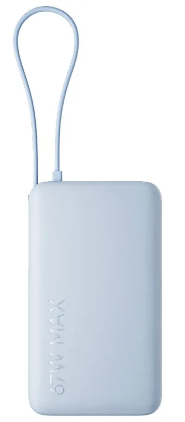 Powerbank Xiaomi 10000mAh 67W Wbudowany kabel USB-C Niebieski