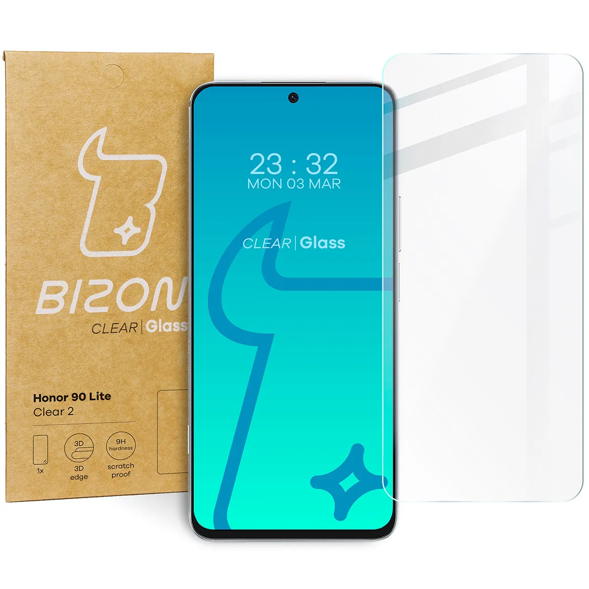 Szkło hartowane Bizon Clear 2 do Honor 90 Lite