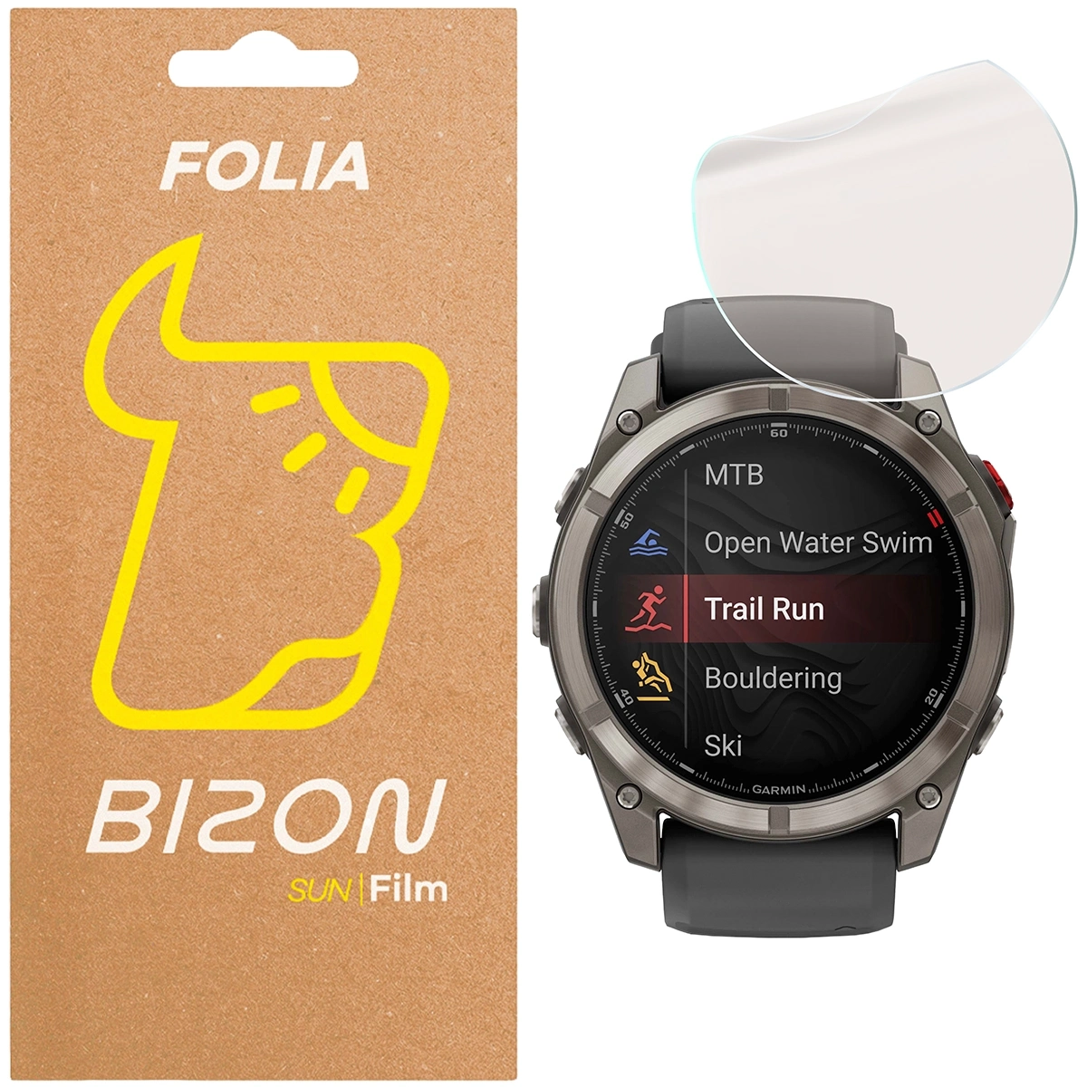 Folia hydrożelowa Bizon Watch Film Sun do Garmin Fenix 8 Pro AMOLED 47mm