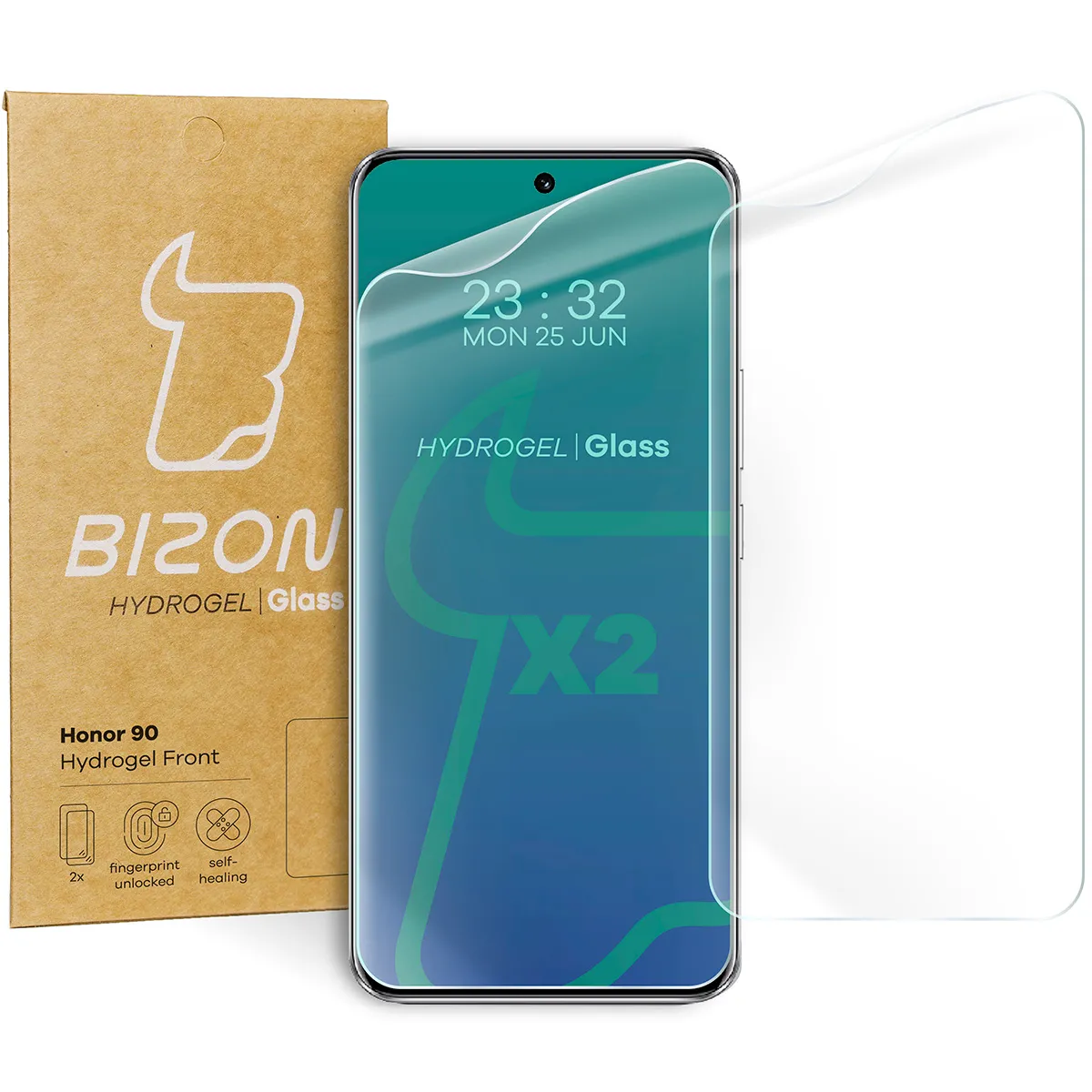 Folia hydrożelowa Bizon na ekran Hydrogel Front Duo do Honor 90 2 sztuki