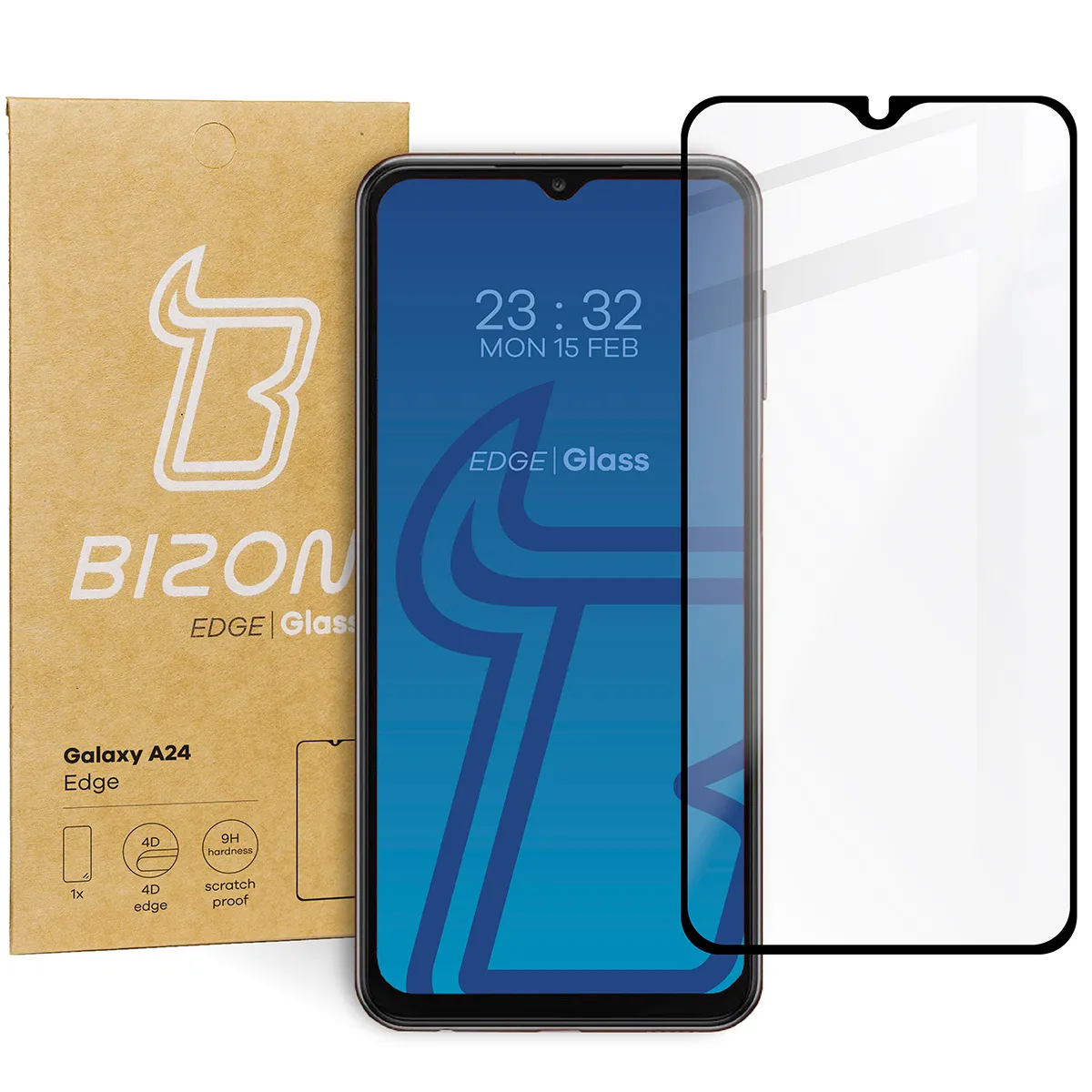 Szkło hartowane Bizon pełne Edge do Samsung Galaxy A24 4G