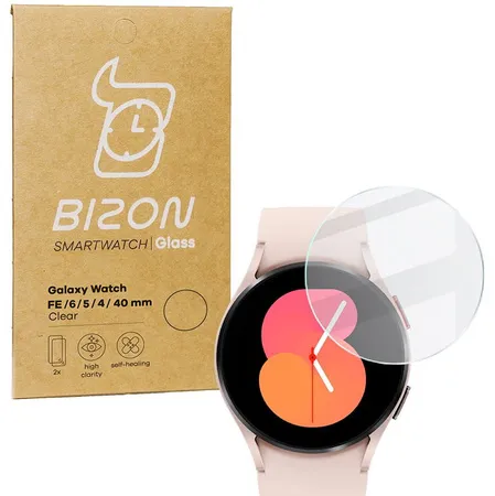 Szkło hartowane Bizon Glass Watch Clear do Samsung Galaxy Watch FE / 6 / 5 / 4 40mm