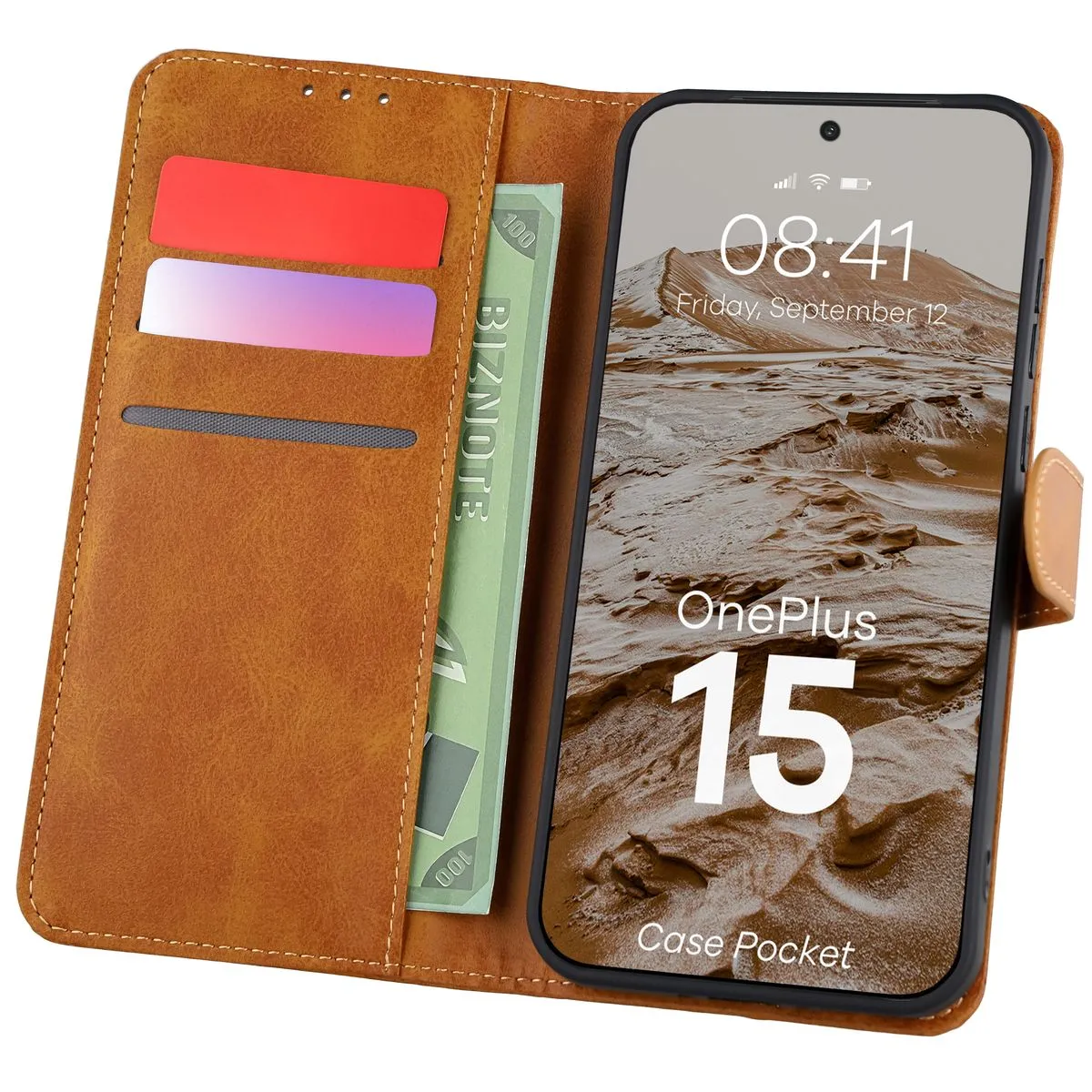 Etui Bizon Pocket do OnePlus 15 Brązowy