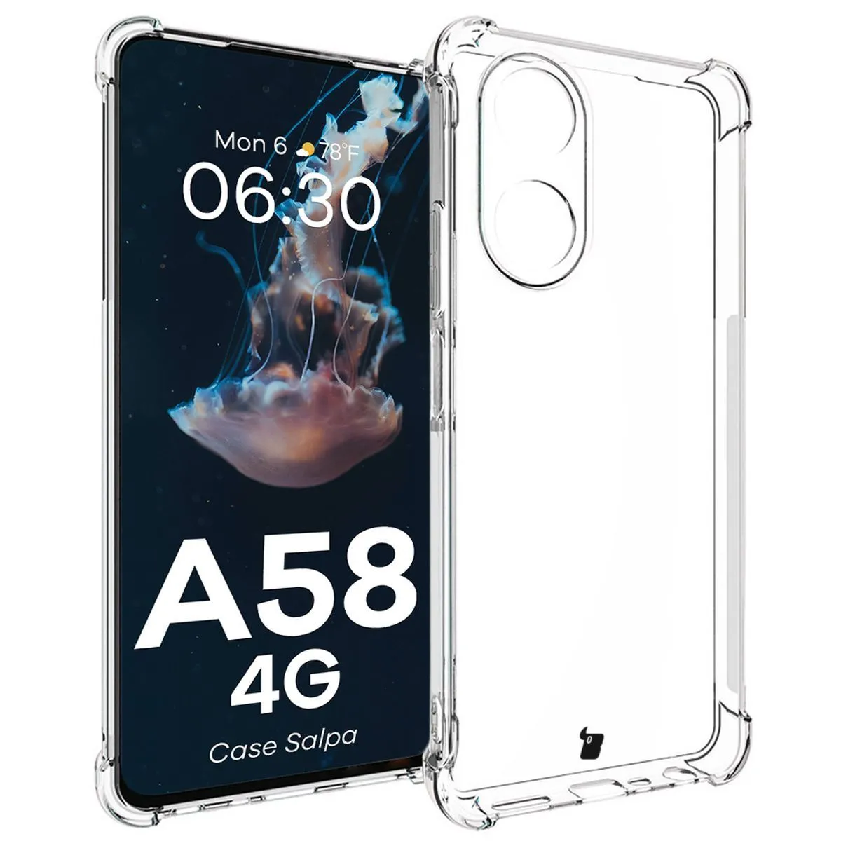 Etui Bizon Salpa do Oppo A58 4G Przezroczysty