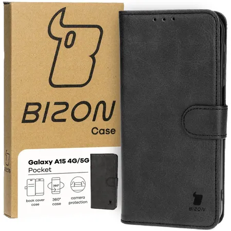 Etui Bizon Pocket do Samsung Galaxy A15 5G/4G Czarny