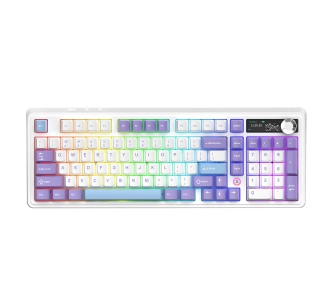 Klawiatura mechaniczna Ajazz AK980 V2 Gift Switch V2 Biało-Fioletowy