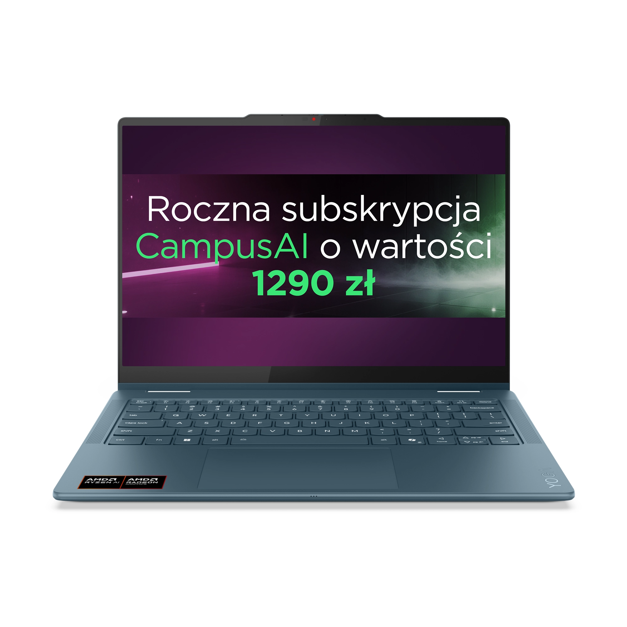 Laptop 2w1 Lenovo Yoga 7 2-in-1 14AKP10 OLED 14" Ryzen AI 5 340 16GB RAM 1TB Dysk SSD Win11 Zielony Funkcje AI