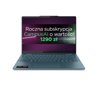 Laptop 2w1 Lenovo Yoga 7 2-in-1 14AKP10 OLED 14" Ryzen AI 5 340 16GB RAM 1TB Dysk SSD Win11 Zielony Funkcje AI