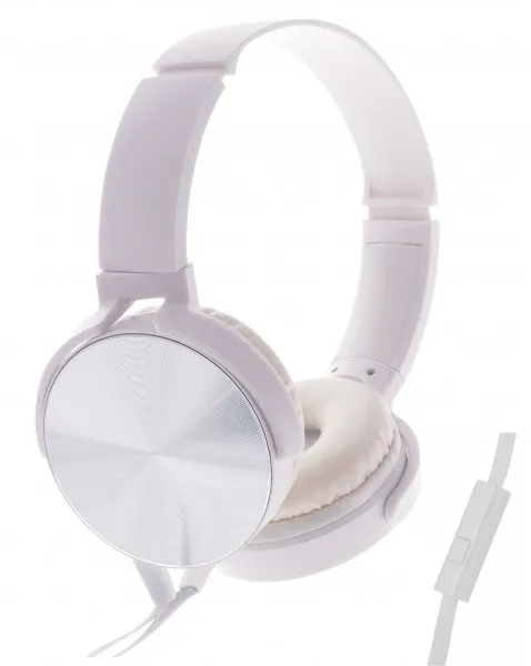 Słuchawki przewodowe Rebeltec Montana White Nauszne Mikrofon Biały