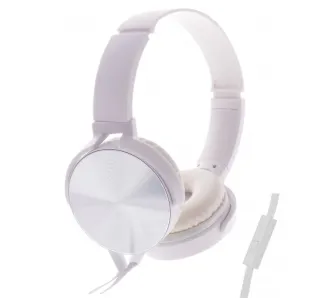 Słuchawki przewodowe Rebeltec Montana White Nauszne Mikrofon Biały